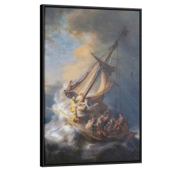 Quadro decorativo tempestade no mar da galiléia Quadro decorativo tempestade no mar da galiléia