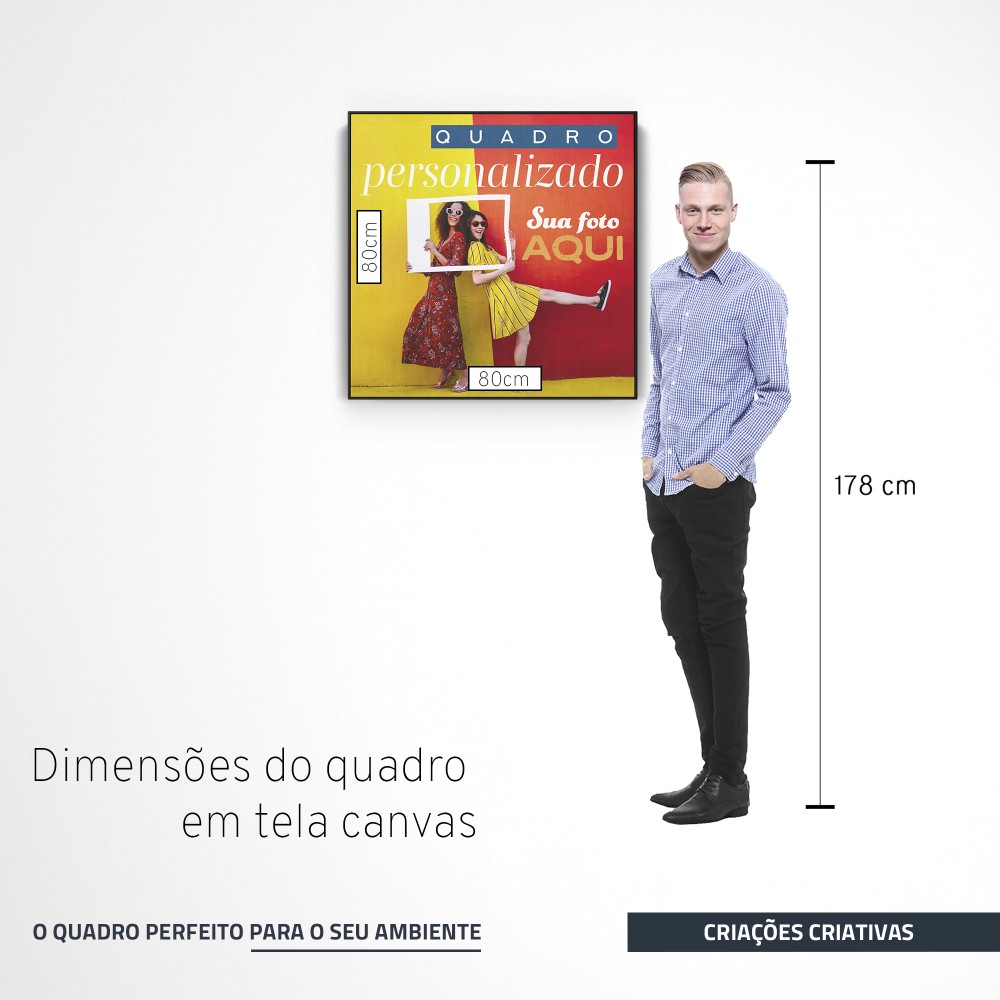 Quadro decorativo Personalizado - versão quadrada