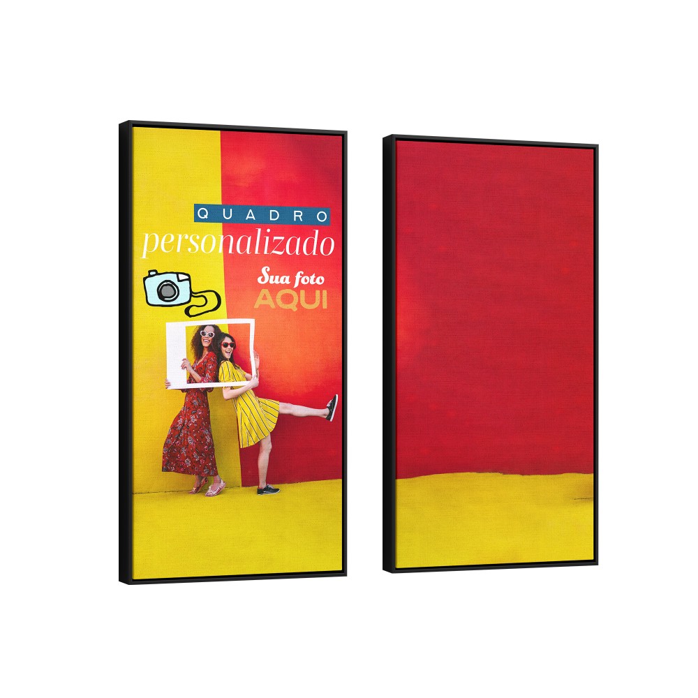 Quadro decorativo Personalizado com 2 quadros panorâmicos