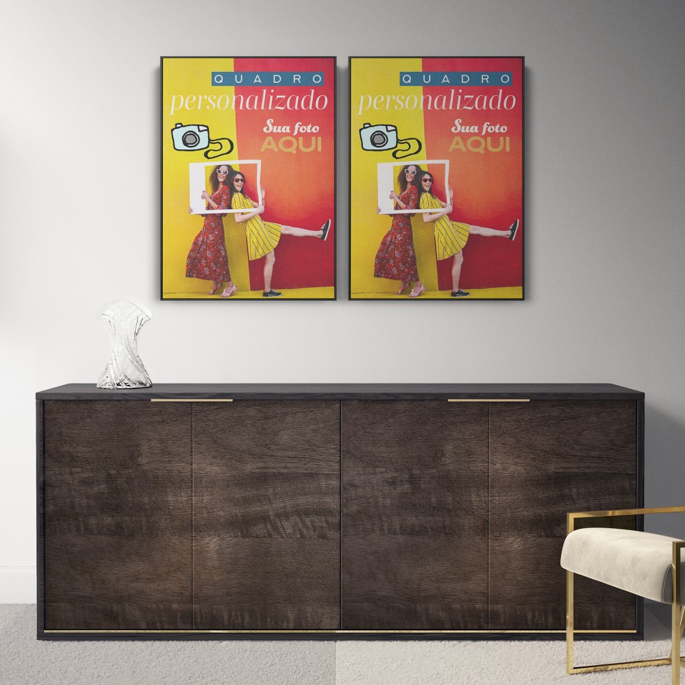 Quadro decorativo Personalizado com 2 quadros na proporção 1x1.4