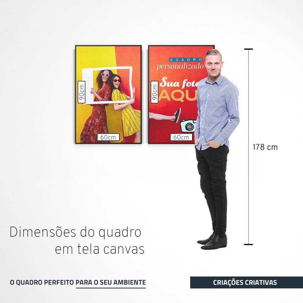 Quadro decorativo Personalizado - com 2 quadros