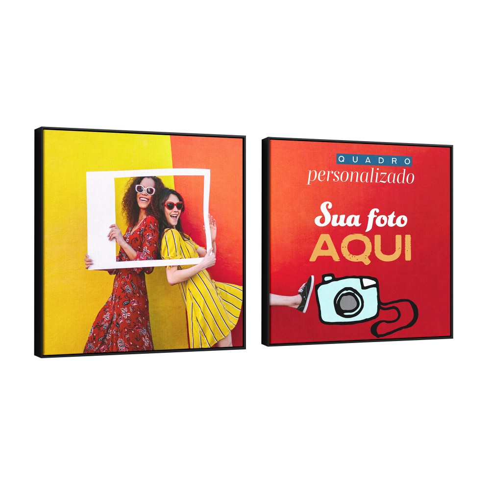 Quadro decorativo Personalizado com 2 quadros quadrados