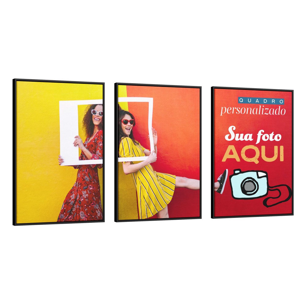 Quadro decorativo Personalizado - com 3 quadros