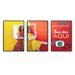 Quadro decorativo Personalizado - com 3 quadros Quadro decorativo Personalizado - com 3 quadros
