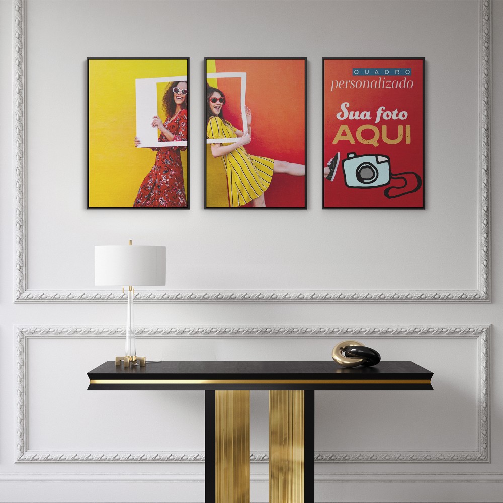 Quadro decorativo Personalizado - com 3 quadros