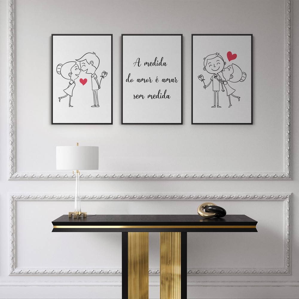 Quadro decorativo A medida do amor é amar sem medida