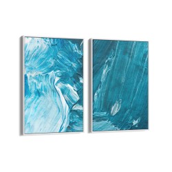 Quadro decorativo ensaio em azul - com 2 quadros