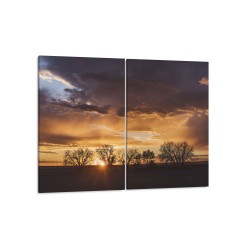 Quadro decorativo por do sol no colorado - com 2 quadros