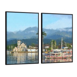 Quadro decorativo paraty - com 2 quadros Quadro decorativo paraty - com 2 quadros