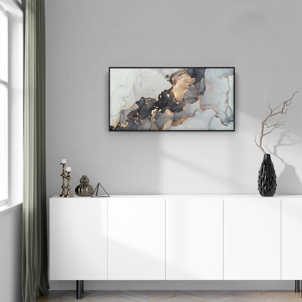 Quadro decorativo mármore - versão panorâmica