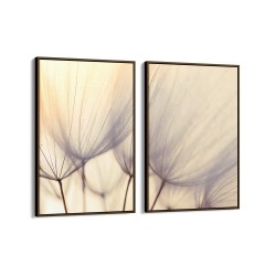 Quadro decorativo dentes de leão - com 2 quadros