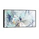 Quadro decorativo arte fractal Azul amarelo e branco - versão panorâmica Quadro decorativo arte fractal Azul amarelo e branco - versão panorâmica