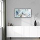 Quadro decorativo arte fractal Azul amarelo e branco - versão panorâmica Quadro decorativo arte fractal Azul amarelo e branco - versão panorâmica