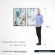 Quadro decorativo arte fractal azul amarelo e branco - com 2 quadros Quadro decorativo arte fractal azul amarelo e branco - com 2 quadros