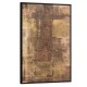 Quadro decorativo abstrato terroso e dourado