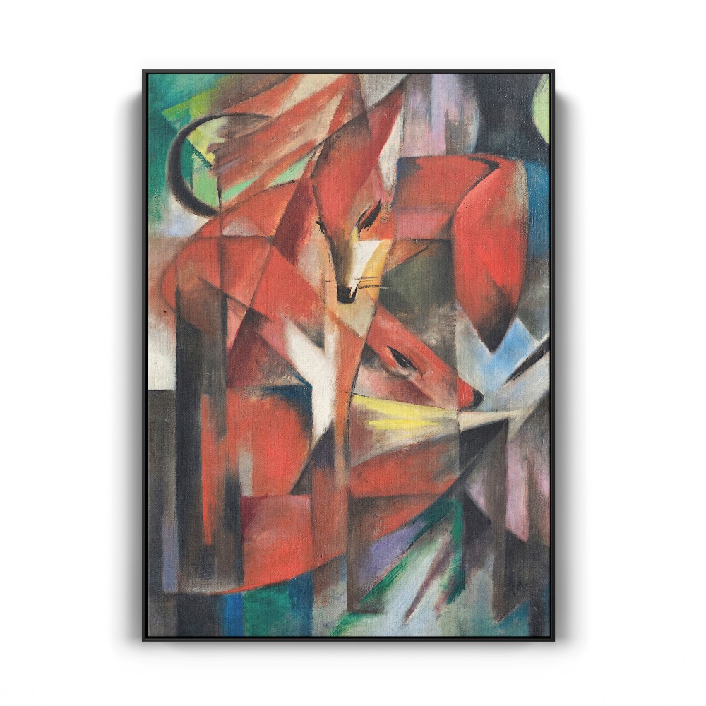 Quadro decorativo raposas por franz marc