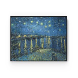 Quadro decorativo noite estrelada sobre o ródano por vincent van gogh Quadro decorativo noite estrelada sobre o ródano por vincent van gogh