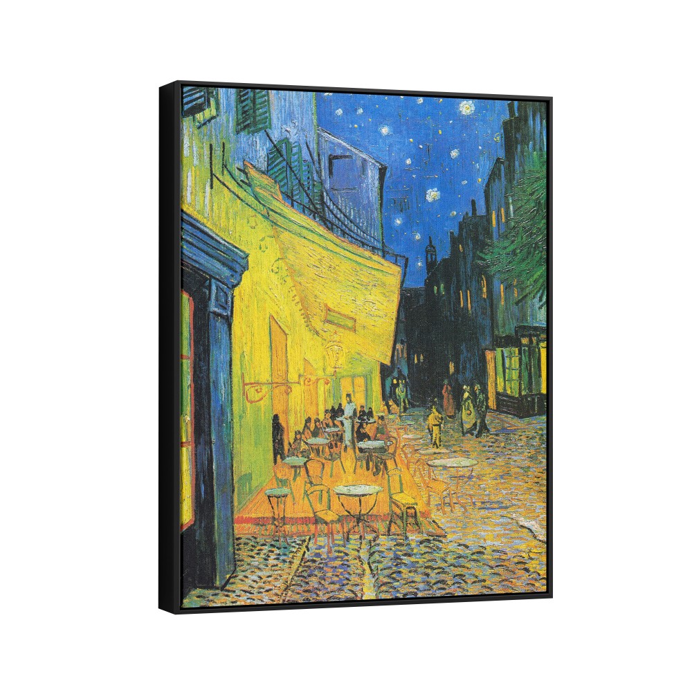 Quadro decorativo terraço do café a noite por van gogh