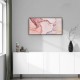 Quadro decorativo abstrato rosé - versão panorâmica