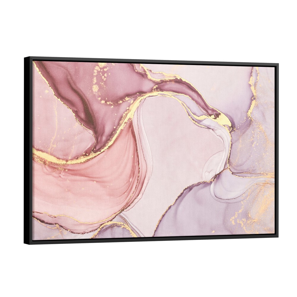 Quadro decorativo abstrato rosé