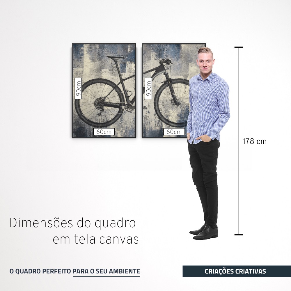 Quadro decorativo montain bike - com 2 quadros