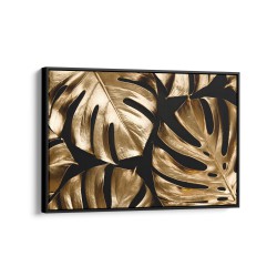 Quadro decorativo golden monstera