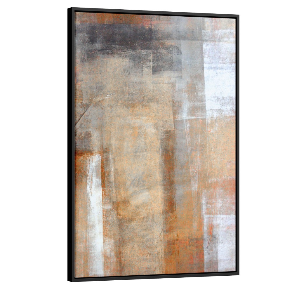 Quadro decorativo Profundidade Abstrata em Laranja e Marrom