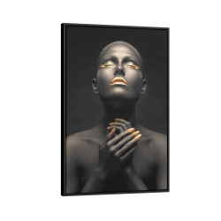 Quadro decorativo modelo noir olhos fechados