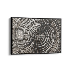 Quadro decorativo tronco abstrato em preto e cinza Quadro decorativo tronco abstrato em preto e cinza