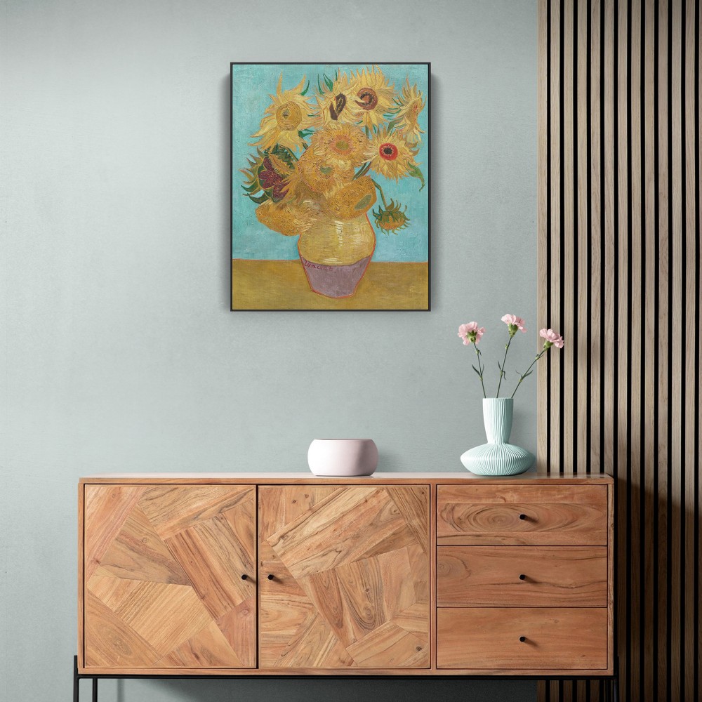 Quadro decorativo doze girassóis numa jarra por van gogh