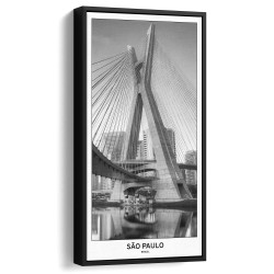 Quadro decorativo ponte estaiada são paulo - versão panorâmica