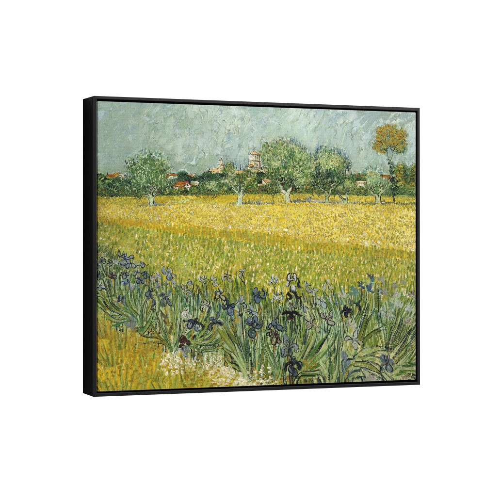 Quadro decorativo field with irises near arles