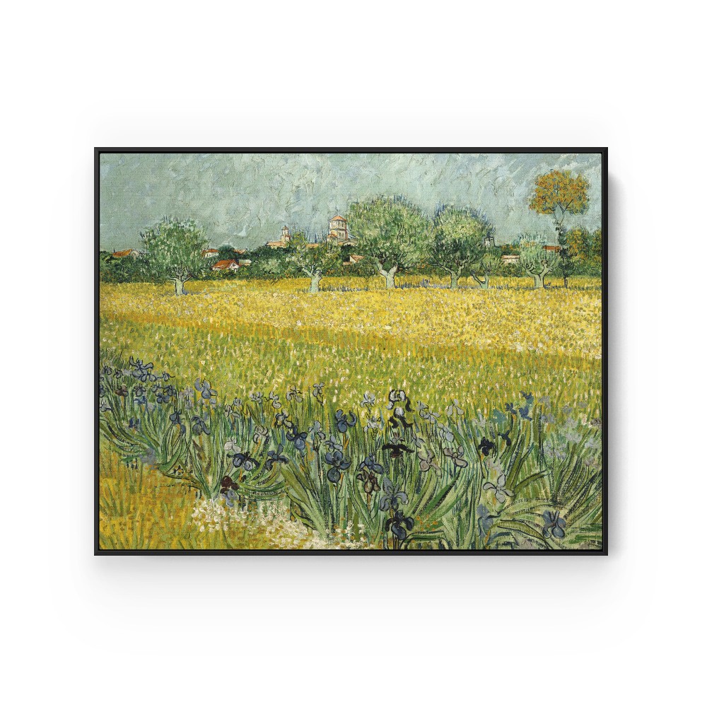 Quadro decorativo field with irises near arles