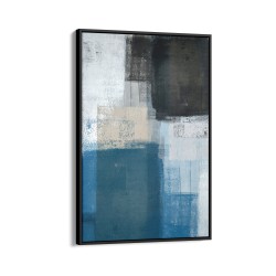 Quadro decorativo tons de azul branco e preto Quadro decorativo tons de azul branco e preto