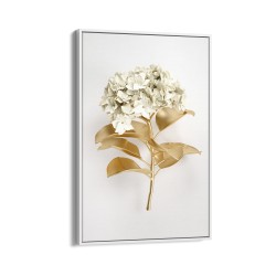 Quadro decorativo buquê de flores brancas