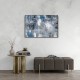 Quadro decorativo Abstrato Azul Cinza e Preto