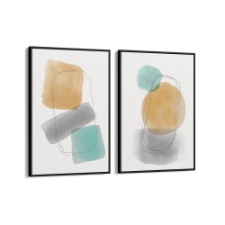 Quadro decorativo duo minimalista - com 2 quadros Quadro decorativo duo minimalista - com 2 quadros