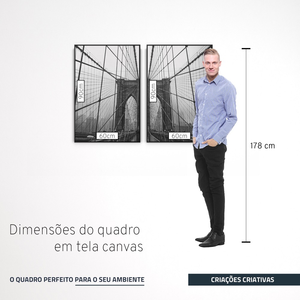 Quadro decorativo A Ponte - com 2 quadros