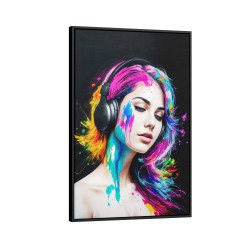 Quadro decorativo As cores da música