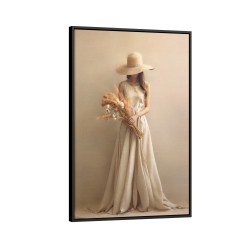 Quadro decorativo Mulher com buquê Quadro decorativo Mulher com buquê