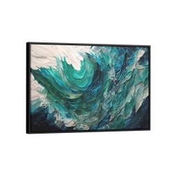 Quadro decorativo Abstrato Verde Azul e Branco Quadro decorativo Abstrato Verde Azul e Branco
