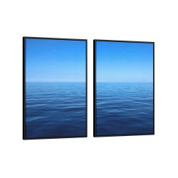 Quadro decorativo Azul da cor do mar - com 2 quadros