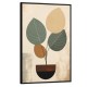 Quadro decorativo Abstrato boho planta e vaso 528