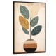 Quadro decorativo Abstrato boho planta e vaso 529