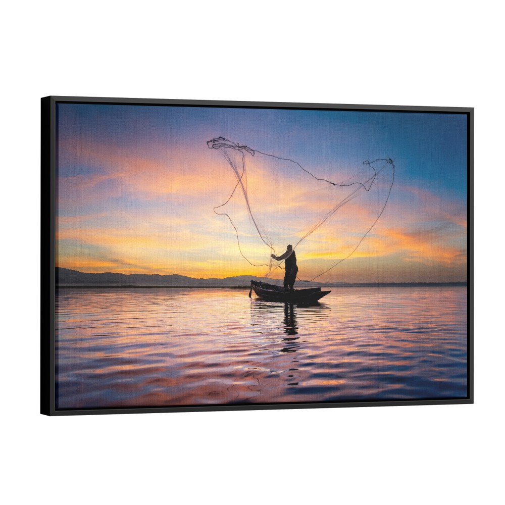 Quadro decorativo Pesca ao nascer do sol