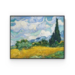 Quadro decorativo Campo de trigo com ciprestes Quadro decorativo Campo de trigo com ciprestes