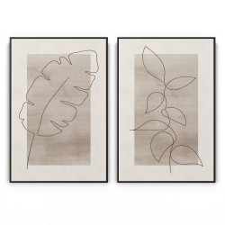 Quadro decorativo Duo abstrato Floral