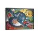 Quadro decorativo Dois gatos Azul e Amarelo por Franz Marc