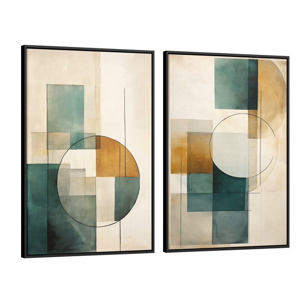 Quadro decorativo Duo abstrato BOHO 565