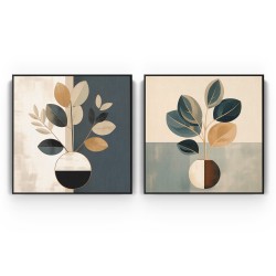 Quadro decorativo Duo BOHO planta e vaso 574 Quadro decorativo Duo BOHO planta e vaso 574